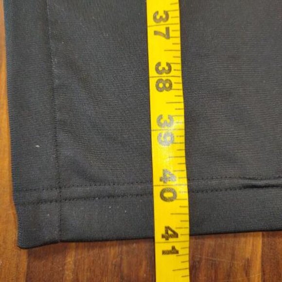 Adidas Black With White Stripe Joggers Workout Pants Side Leg Button Men's Large - Picture 7 of 12